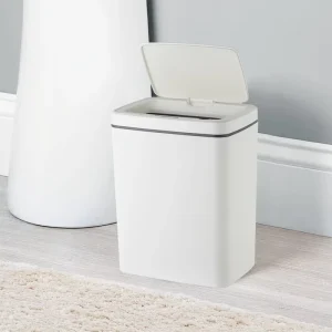 Intelligent 12L Standing Kitchen Waste Bin Portable Rubbish Dust PP Induction Type Trash Can Rectangle Shape