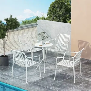 Iron Outdoor Chair and Table Set for Balcony, Garden, or Cafe