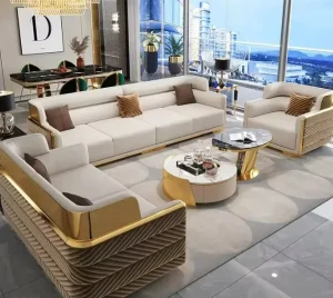 Italian Design Brown Genuine Leather Sectional Sofa Set, Single, Two-, or Three-Seater