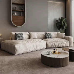 Italian Design Fabric Modular Sofa Set with Irregular Shape