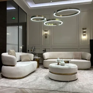 Italian Fabric Sofa Set with 1-, 2-, and 3-Seater Options