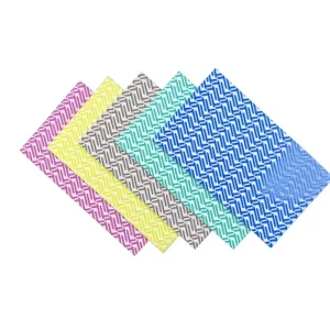 J Cloth Wavy Style Spunlace Cleaning Cloth Breathable Porous Textured Versatile 35-70gsm Household Janitorial Tools