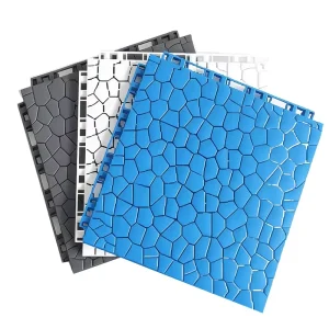 JMDS 7112 Anti Slip Mat Thickened Water Wave Pattern PVC Swimming Pool Bathroom Spliceable Wear Resistant Quick Drainage Floor