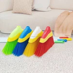 JY 5009 Soft Plastic Bristle Broom with PET Stick Durable Dustpans for Efficient Cleaning Key Convenient Cleaning Tool