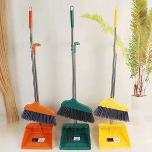 JY1372 Eco friendly Long handle Household Floor Cleaning Broom And Dustpan Set