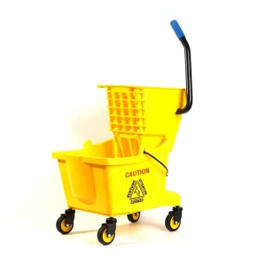 Janitorial Yellow Side Down Press Wringer Commercial Mop Bucket and Wringers Squeeze of the Bucket
