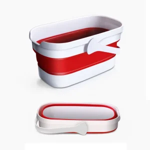 Jesun 2.6 Gallon Multiuse Foldable Silicone Bucket 10L Space Saving Collapsible Silicone Bucket for Washing Mop Cleaning Camping