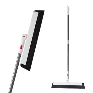 Jesun Home Broom Floor Squeegee Scrubber Dustpan EVA Rubber like Blade PP+EVA+Iron Head Coated Iron Stick for Tile Marble Floors
