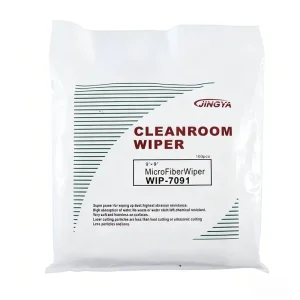 Jingya WIP 7091 100g High Quality Microfiber Fabrics Eco Friendly Cleanroom Cloth Laser Cut Wiper for Industrial Cleaning
