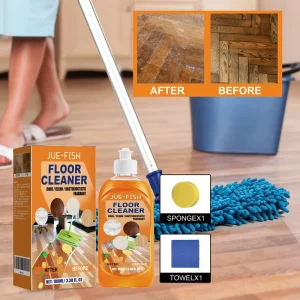 Jue Fish Eco Friendly Liquid Polymers Detergent Floor Cleaner 80% Active Ingredients Stain Removal Tile Brightener Wood Floor