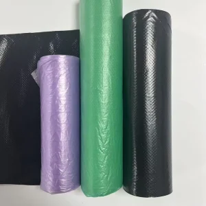 Jumbo Roll Mesh Flat Tied HDPE Disposable Trash Bags with Heat Seal Gravure Printing 200 Counts Household Use REACH Certified