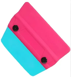 K-A-01 Custom Flexible Soft TPU Wear Resistant Pink 10×7.5cm Handy Squeegee Car Wrap Water Window Wiper Drying Clean