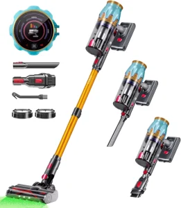 K10 Lightweight 3 in 1 Cordless Upright Vacuum Cleaner LED Screen Dry Function Bagless Broom Car Hotel Use HEPA Filter Cyclone