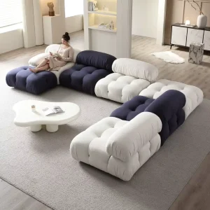 KEHUI Sofa Living Room Sectional White Modern Furniture Set Modular Nordic Italian Fabric Luxury Foam Vacuum Compressed Sofa