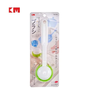 KM5188 Long Handle Kitchen Cleaning Brush with Non Woven Scrubber for Pots Dishes & Bowls