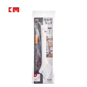 KM6290 2 in 1 Crevice Cleaning Brush with Plastic Handle & Nylon Bristles for Keyboard Kitchen Lunchbox