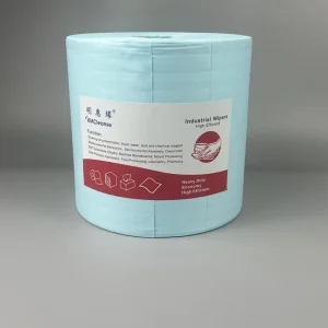 KMCleanse Dry Blue Super Absorbent Non Woven Cellulose Polyester Roll Industrial Cleaning Wipes Spunbond Microfiber Cloths