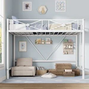 Kailaimi Portable Metal Bunk Bed Frame for Temporary Accommodation