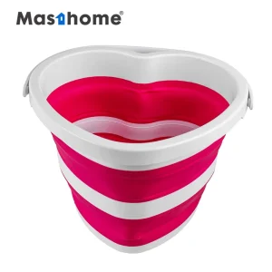 Kids Room Storage Foldable Toy Storage Organizer Bucket Pink PP TPR Mini Mop Buckets Pail Folding Collapsible Beach Bucket