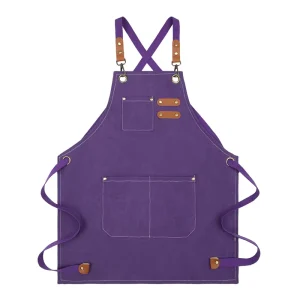 Kids Sleeveless Cleaning Aprons Machine Washable Polyester Cotton Custom Logo Option Adjustable Waist Multiple Pockets 1-4
