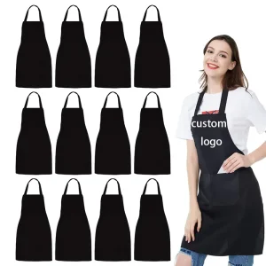Kids Women Men Denim Waterproof Aprons Kitchen Chef Apron Custom Logo Apron for Beauty Salon Hairdresser Barber Work