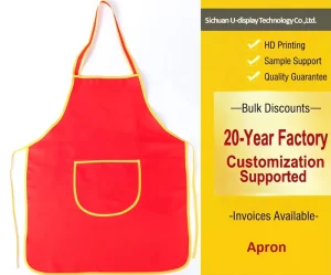 Kitchen Apron Oxford Material Customized Logo Waterproof Grease Proofing Eco Friendly Restaurant Tablier for Adults