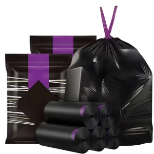 Kitchen Black Drawstring Eco Friendly Black Recycling Bags Thickened Drawstring Garbage Bag for Household