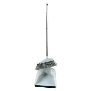 Kitchen Broom Stick Dustpan Set Long Handle Folding Brooms Dustpans with Bristle Head Plastic Broom Dustpan