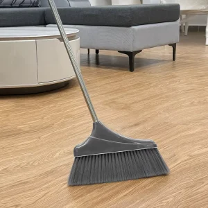 Kitchen Broom Upright Floor Cleaning Sweeper Stainless Steel Long Handle Pet Soft Bristles Broom Brush