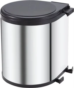Kitchen Cabinet 9/14 Liters Pull Out Trash Can Recycle Waste Bin Container Built-in Plastic Kitchen Garbage Waste Bin