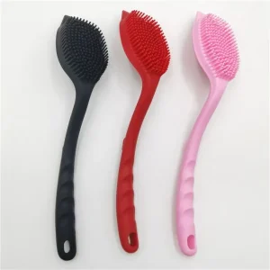 Kitchen Clean Accessories Pot Cleaning Brush Long Handle Silicone Cleaning Brush