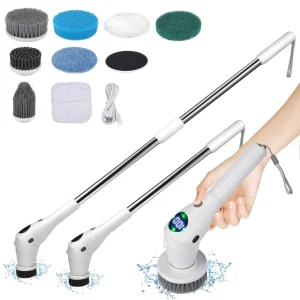 Kitchen Cleaning Black Magic Brush 8 in 1 Cleaner Bathroom Clean Brush Spin Scrubber Cleaning Electric Brushes
