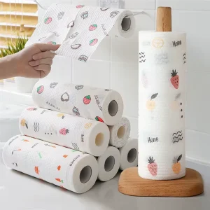 Kitchen Cleaning Cloths Disposable Non-Woven Safe Quality Material Clean Fruit Wipes for Household Supplies