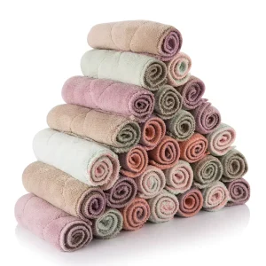 Kitchen Cleaning Products Household Fish Scale Cloth Clothes Cleaning Cloth Wine Glass Polishing Microfiber Towels Cloth