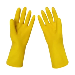 Kitchen Cleaning Rubber Yellow Extra Long Latex Household Gloves