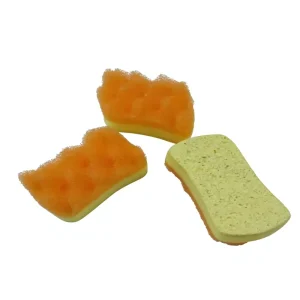 Kitchen Cleaning Sponge Compostable Cellulose Filter Sponge Scouring Pad Durable Rich Foam