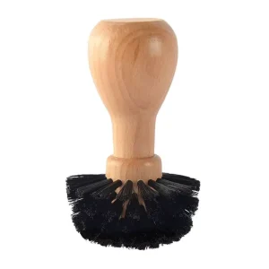Kitchen Coffee Machine Powder Bowl Cleaning Brush with Solid Wood Handle and Simple Design for Brewing and Cup Cleaning