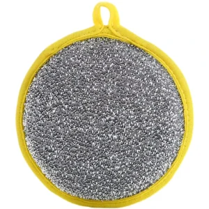 Kitchen Dish-Washing Sponge Double-Sided Scouring Pad Pot-Scrubbing Tool Household Cleaning Cloth Non-Sticky Dish-Washing Towel