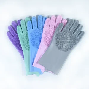 Kitchen Dishwashing Silicone Gloves Household Cleaning Waterproof Thick Multi function Gloves
