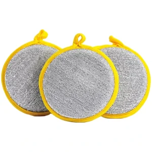 Kitchen Dishwashing Sponge Double-sided Sponge Pot Scrubbing Tool Household Cleaning Cloth Non-stick Dishwashing Cloth Scouring