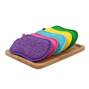 Kitchen Dishwashing Sponge Household Thick Strong Absorbent Towel Double-Sided Scouring Pad Made of Durable Polyester