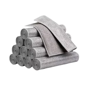 Kitchen Double sided Dishcloth Cleaning Oil free Mesh Wire Silver Wire Cleaning Bamboo Charcoal Dish Washing Cloth