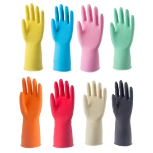 Kitchen Eco Friendly Healthy Safe Cleaning Household Use Gloves Cleaning Natural Latex Glove