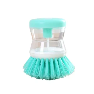 Kitchen Gadgets JYGJZ24 3pcs Eco friendly Durable Plastic Kitchen Soap Dispensing Dish Scrubber Cleaning Brush