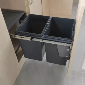 Kitchen Garbage Storage Pull-out Built-in Soft Close Runner Basket Dustbin Cabinets Trash Can Sorting Pull Out Waste Bin