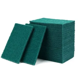 Kitchen Heavy Duty Cleaning Pad Abrasive Nylon Green Scouring Pad Sheets Durable Cleaning Sponge Scourer for Washing Dish