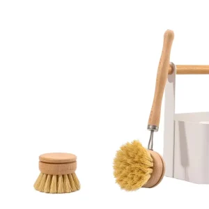 Kitchen Household Brush Beech Wood Long Handle Dish Brush Cleaning Tool