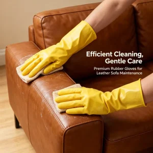 Kitchen Household Commercial Work Cleaning Gloves Latex Waterproof Non Slip Powder Free Gardening Hotel Rubber Gloves