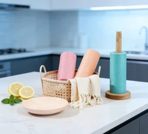 Kitchen Household Disposable Nonwoven Roll Wipes Dry Eco-Friendly Customized Colorful Dish Towel Cleaning Cloths
