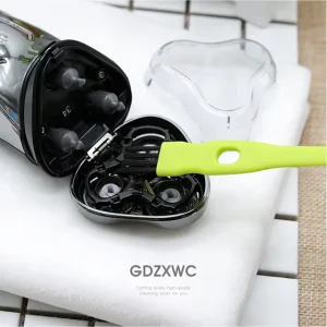 Kitchen Household Tool Ended Scraper Green PBT Food Class Bristles Green Black 11 cm Cleaning Brush